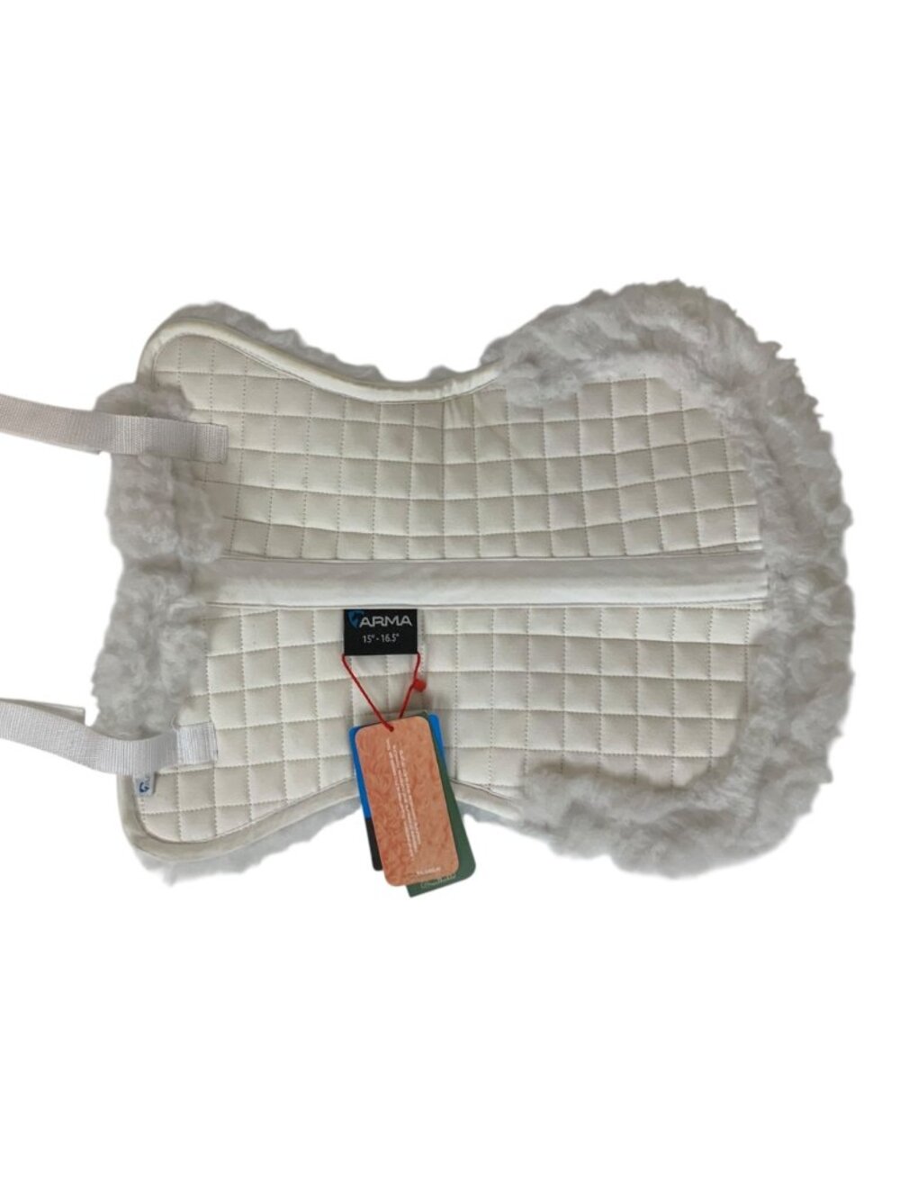 Arma SupaFleece Pro Comfort Quilted Half Pad 15-16.5 in White Shires Equestrian
